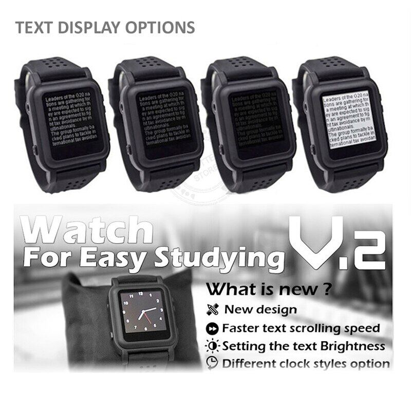 MP4 Learning Watch 25x25mm Display 8G Memory eBook Reader