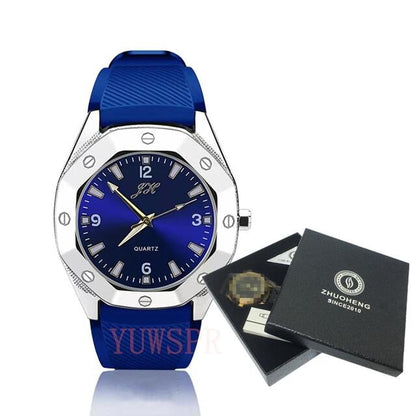 Mens Watch Blue - Silver with box