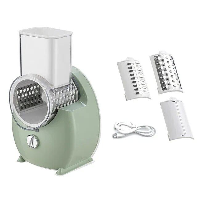 Electric Vegetable Cutter - Set-Green