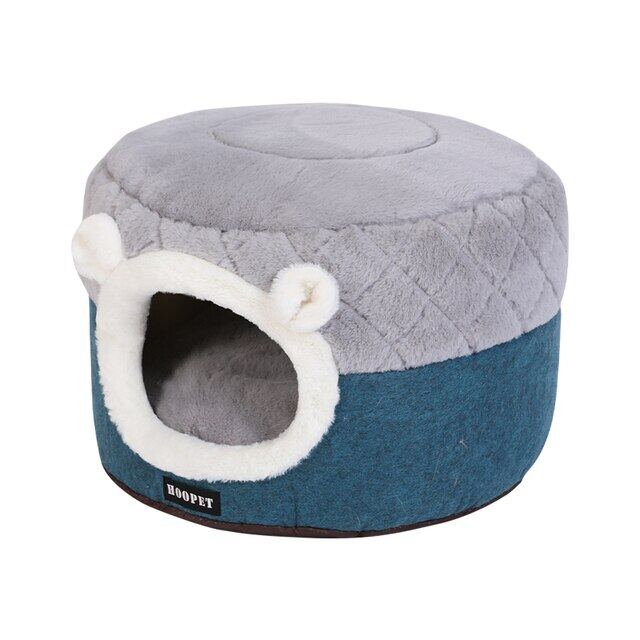 Small Plush Cat Bed House- 2 colors