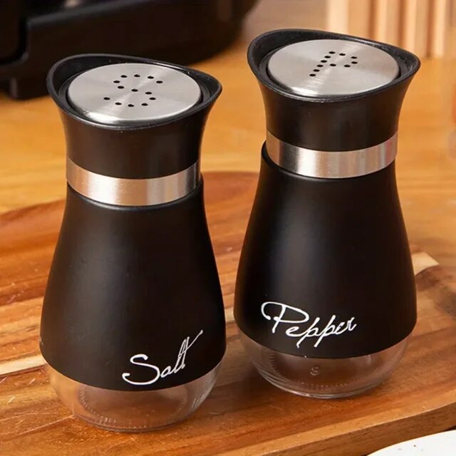 Salt and Pepper Shakers Set is also available in black