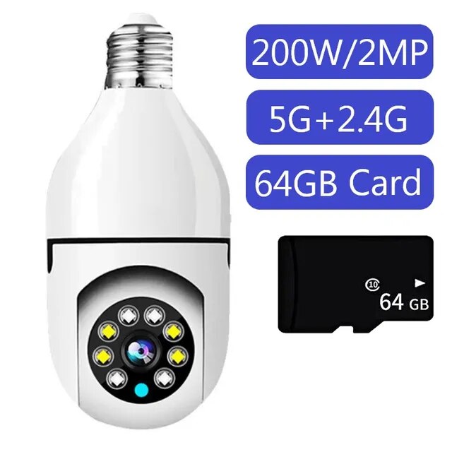 Bulb Surveillance Camera-64GB Card