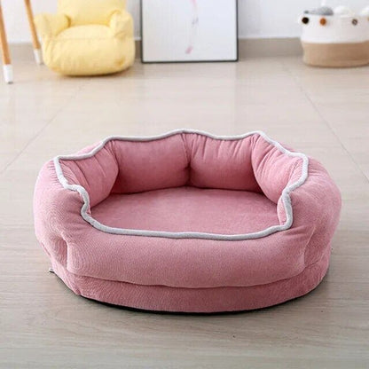 Pet Sofa Bed Pink Front