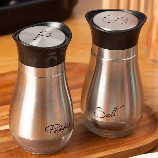 Salt and Pepper Shakers Set also available in silver