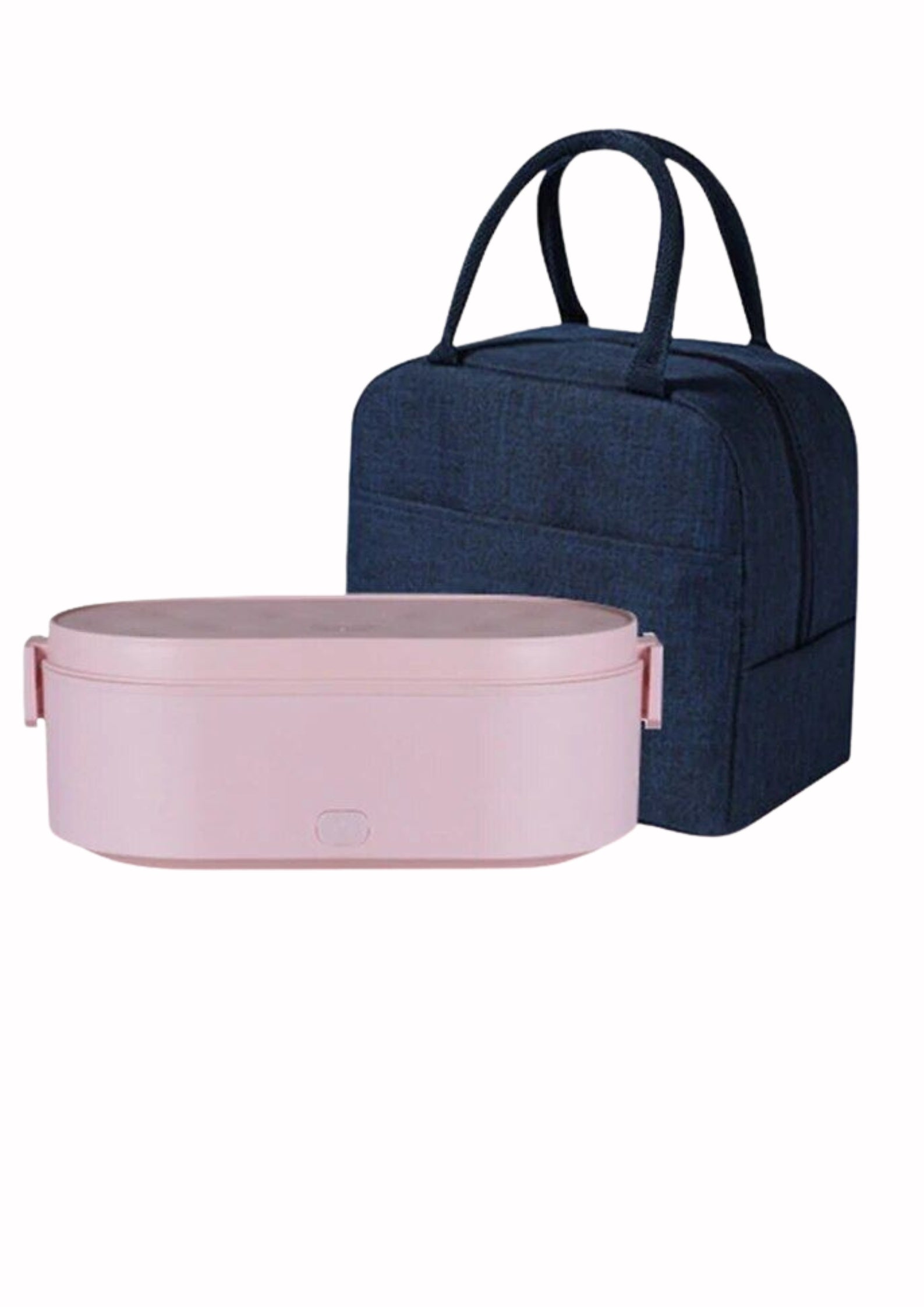 Electric Lunch Heather Box Pink with blue bag