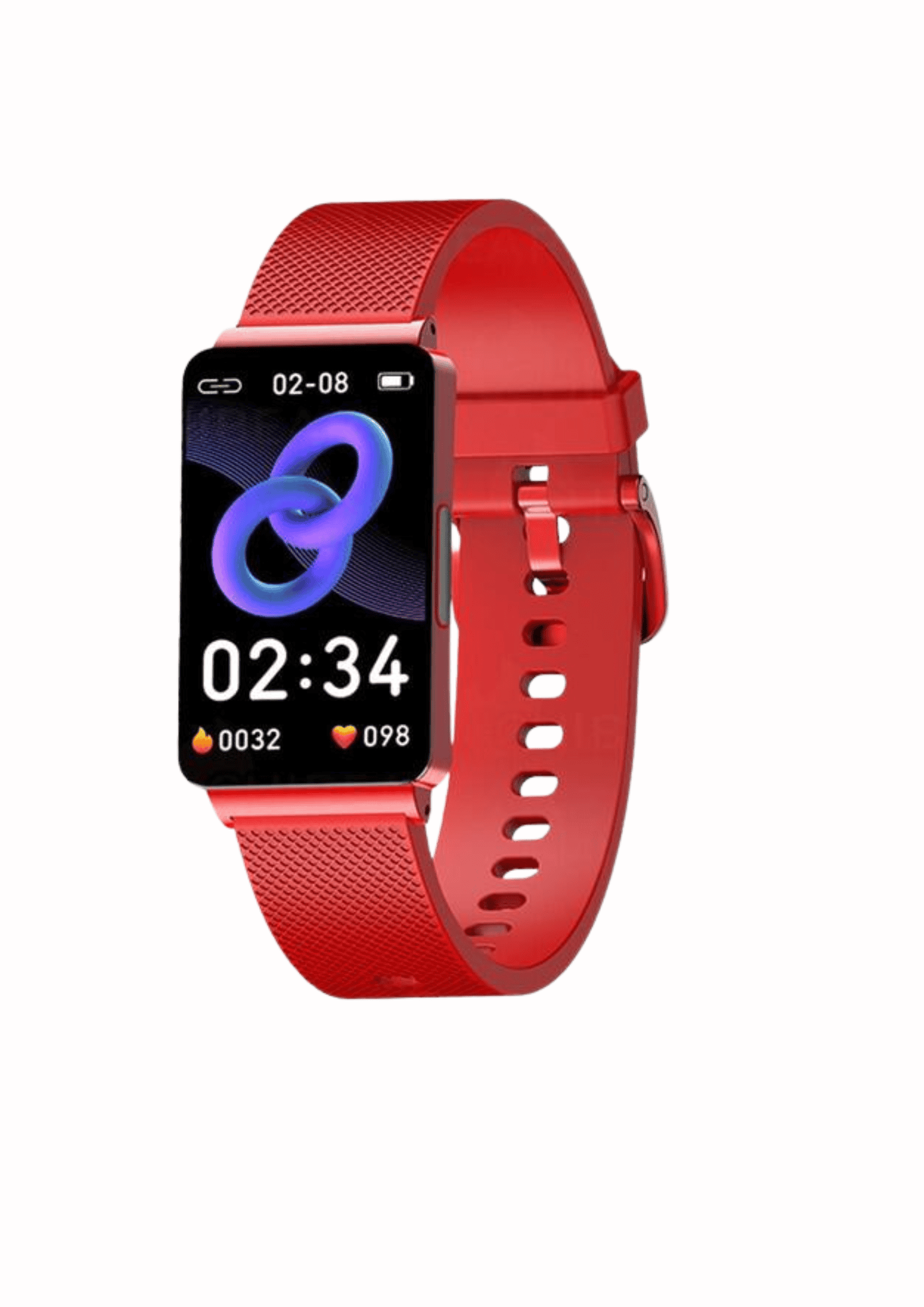 Blood Glucose Monitor Smart Watch-Red