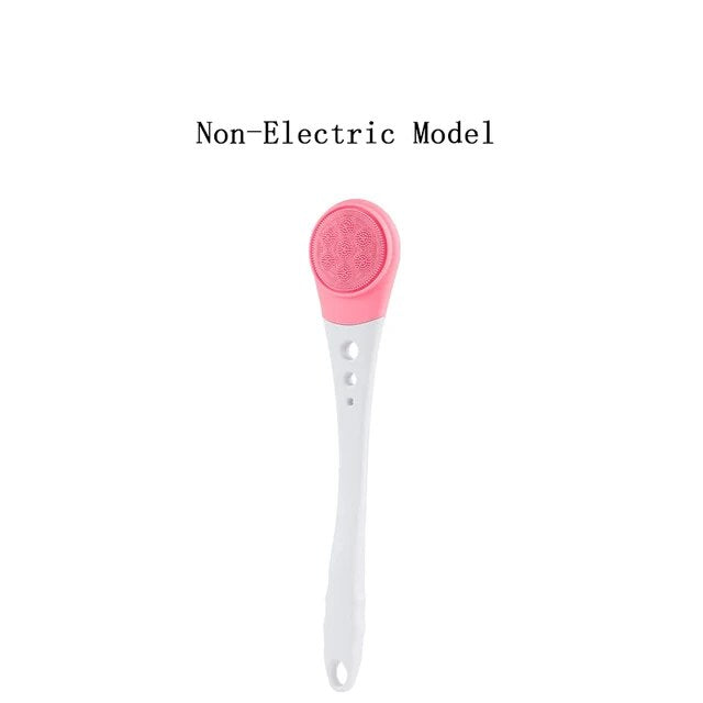 Cordless Silicone Body Scrubber-Multifunctional bath brush-pink