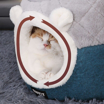 Small Plush Cat Bed House