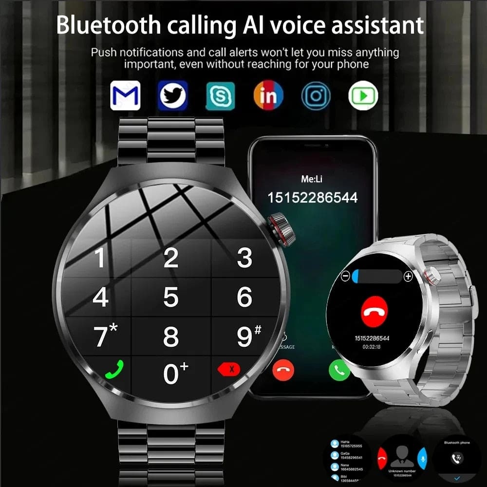 Bluetooth Ai voice assistant Smart GPS Men's Watch