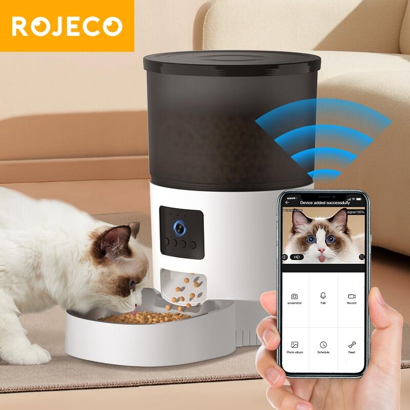 The Pet Care -Rojeco-Automatic Cat feeder with camera