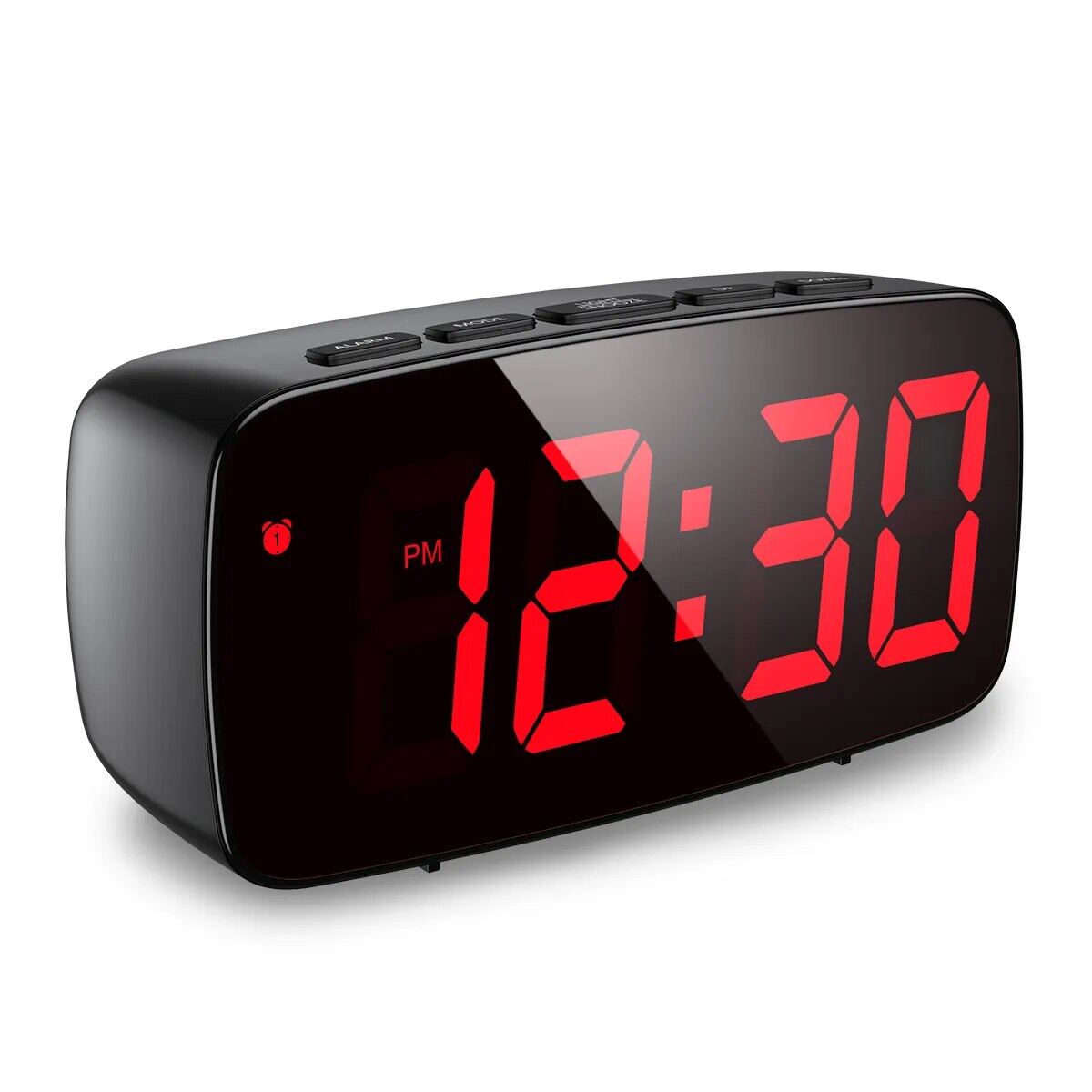 Clock with Voice control, red light