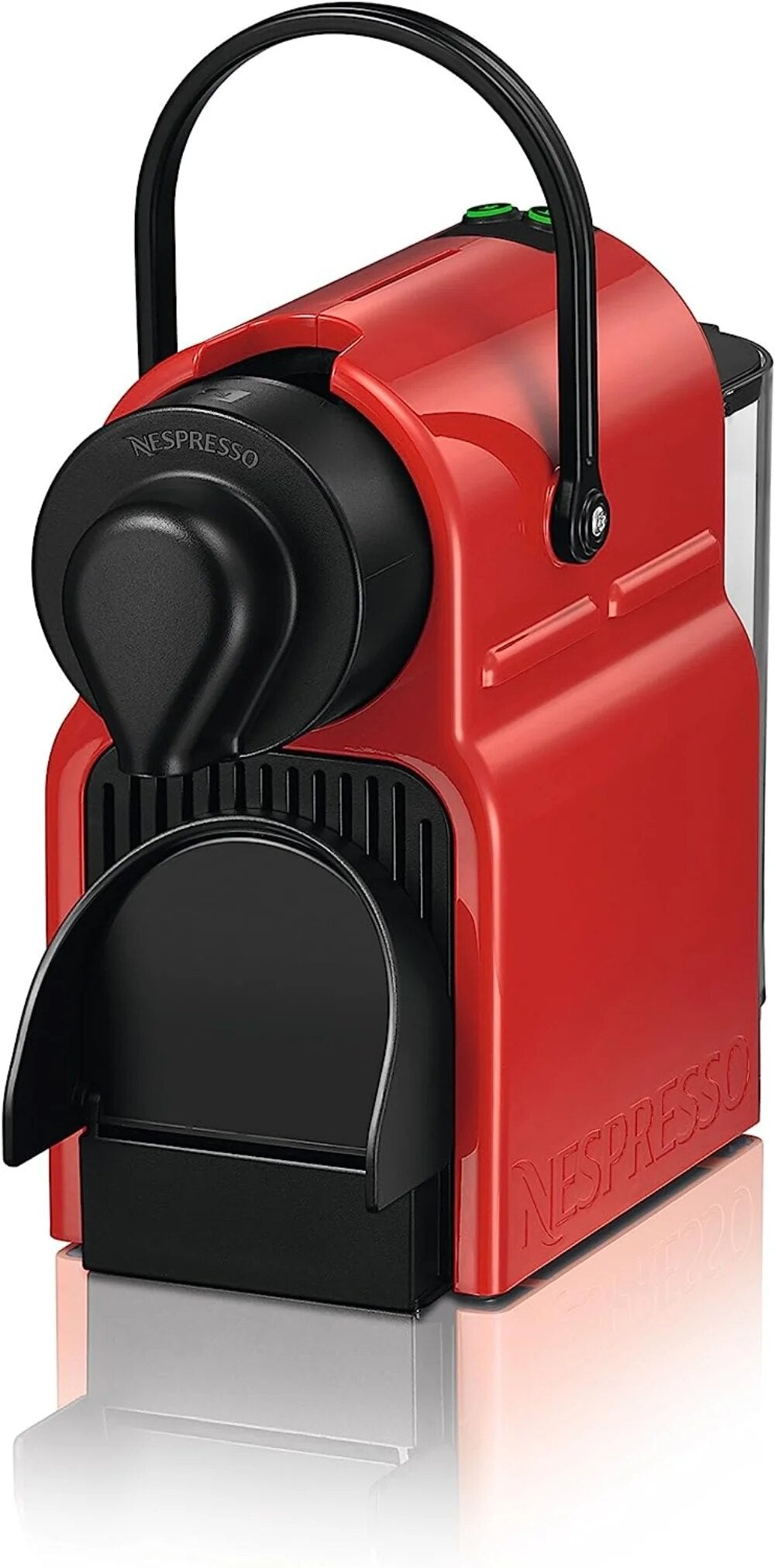 Red Nespresso Machine has a handle
