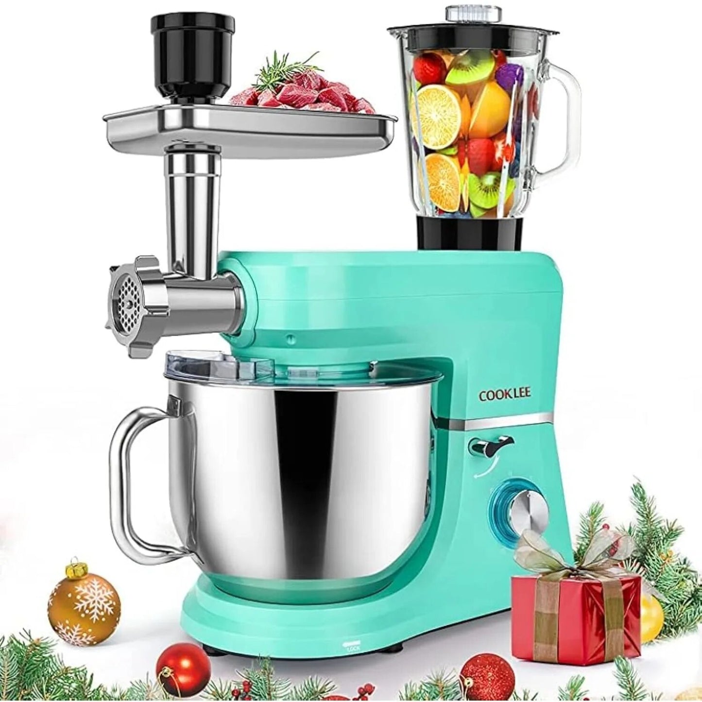 Cooklee - 6-In-1 Stand Mixer-Mint