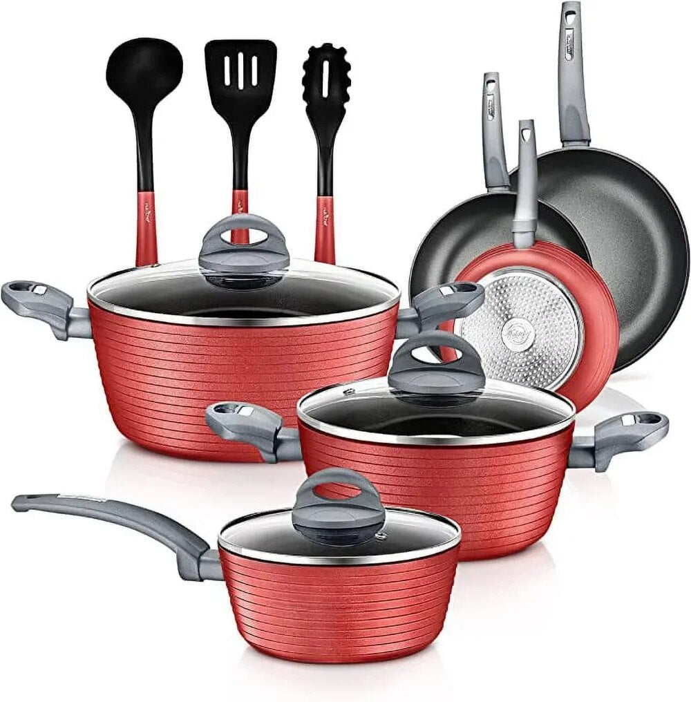 Household Utensils-Granite-red-black