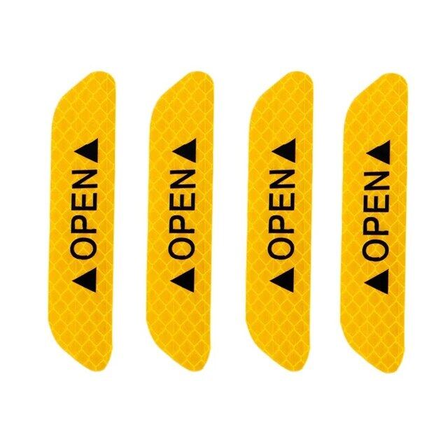Reflective Open Sign Stickers-Yellow