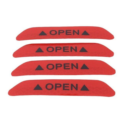 Reflective Open Sign Stickers-red
